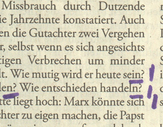 tyisch 'kathsprech' viele "?"