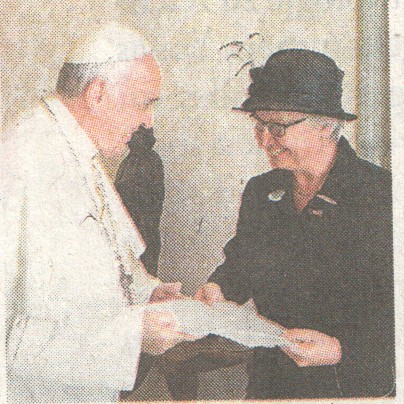 Papst mit Annette Schavan