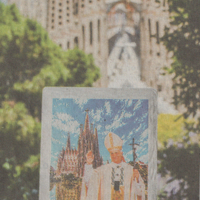 Papst vor Sagrada Familia