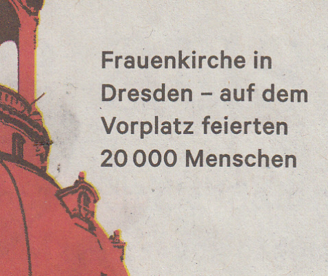 vier Kirchen sind zu sehen