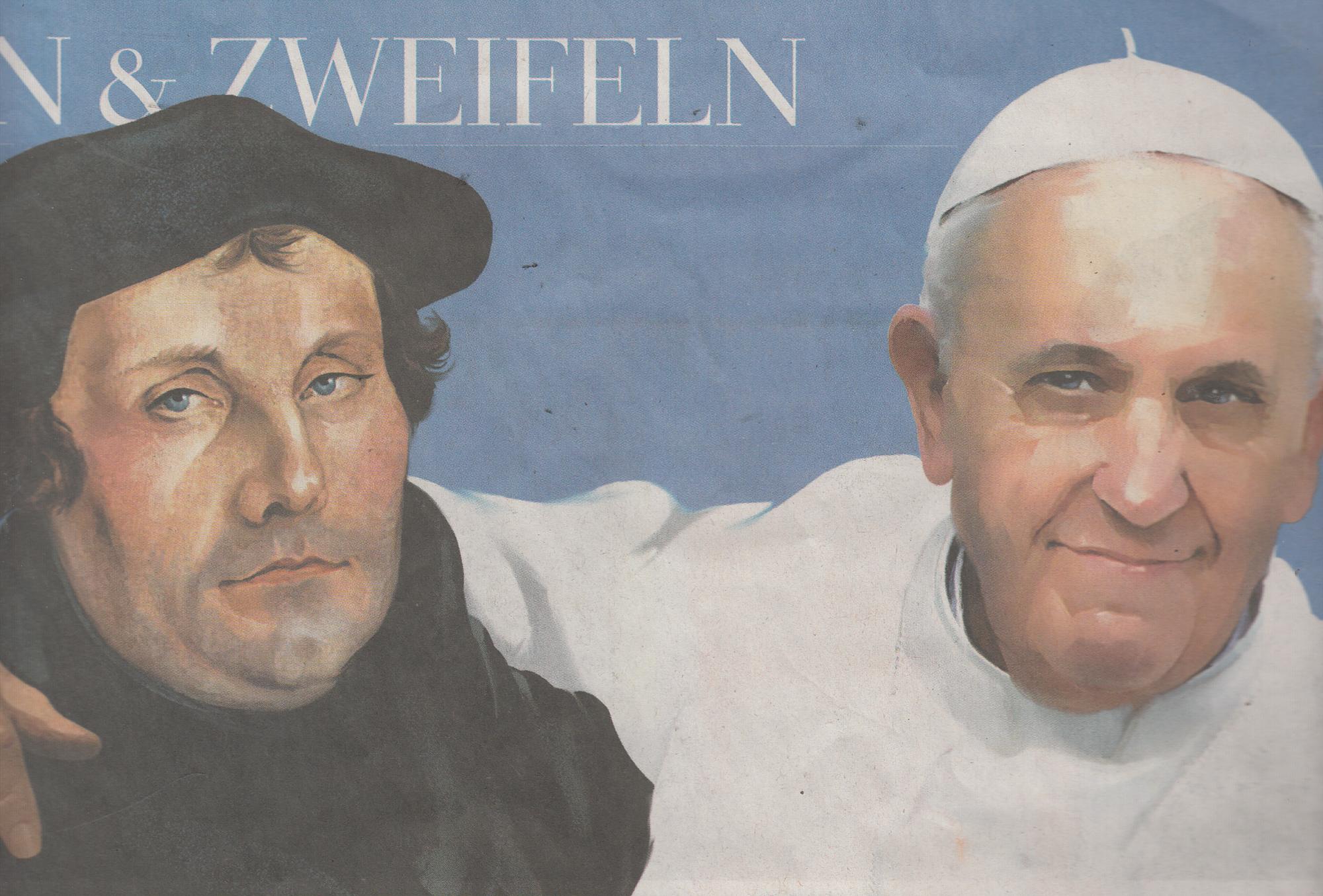 Papst mit Luther