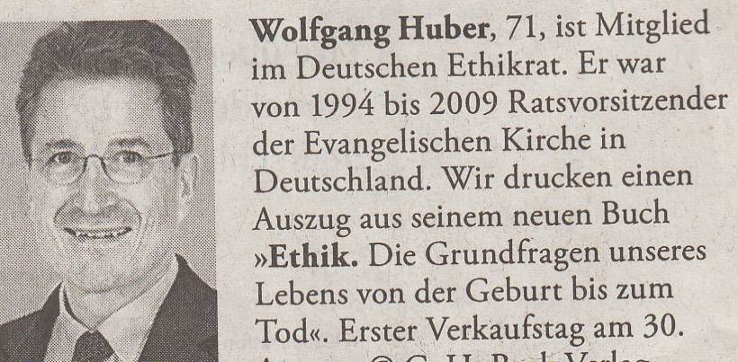Wolfgang Huber war 1994 bis 2009 Ratsvorsitzender der Evangelischen Kirche