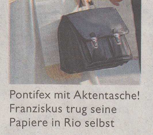 "der Pontifex am Rand der Welt"