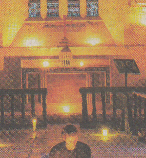 der Autor in der All Staints' Church in Aldwincle der Autor in der All Staints' Church in Aldwincle