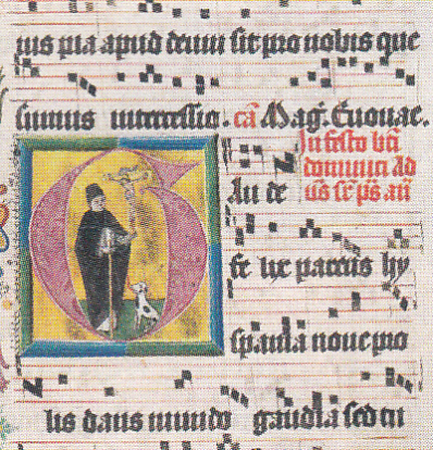 aus der Ausstellung zum 800-jähriges Bestehen des Ordens in Regensburg: ein Chorbuch