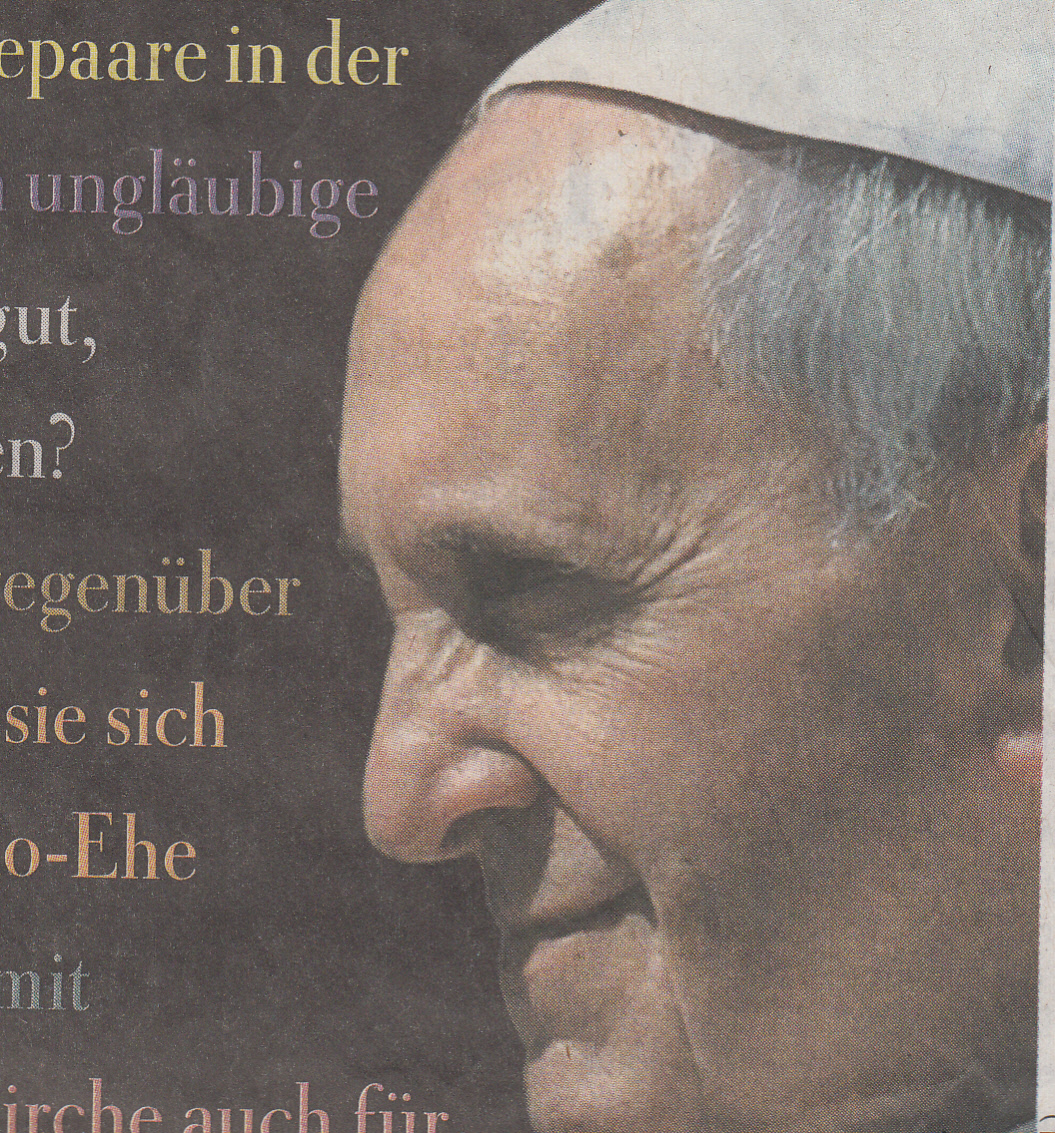 Der Papst befragt die Gläubigen