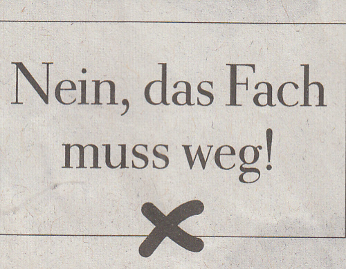 kluger Artikel mit nur einem Fragezeichen